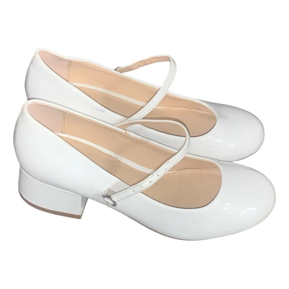 Vince Camuto White Dress Shoes with Mary Jane Style